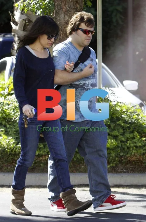 Jack Black and wife Tanya Haden in North Hollywood