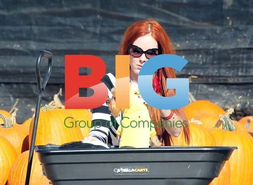 Phoebe Price and Dog at Pumpkin Patch