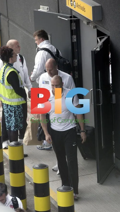 England Rugby Team Arrives at Heathrow