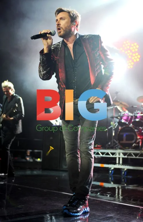 Simon Le Bon of Duran Duran performs