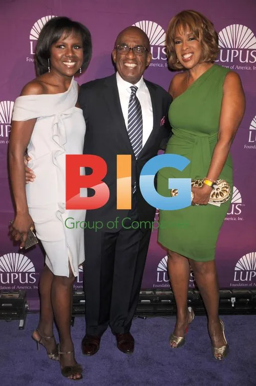 Deborah Roberts, Al Roker and Gayle King at Lupus Gala