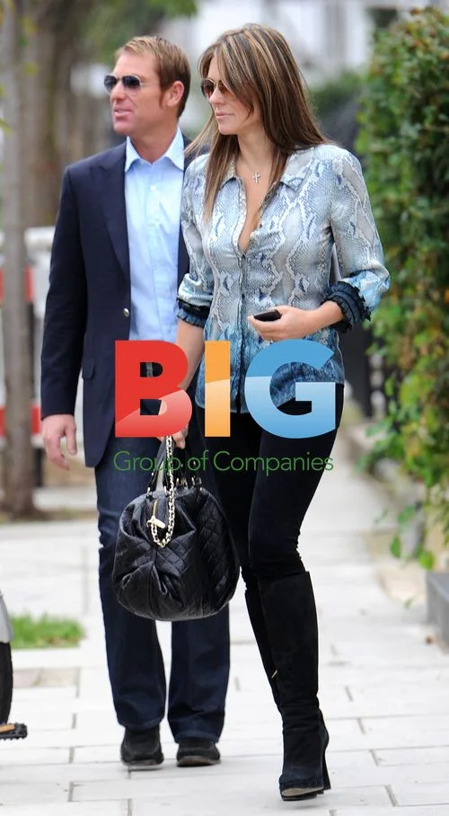Elizabeth Hurley and Shane Warne Lunch