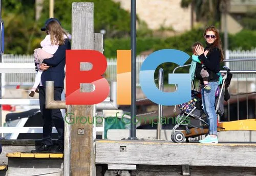 Sacha Baron-Cohen and Isla Fisher with Kids in Sydney