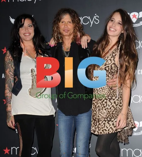 Steven Tyler and Daughters at Fashion Line Launch