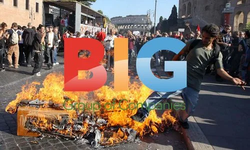 Violent Protests in Rome Over Debt Crisis