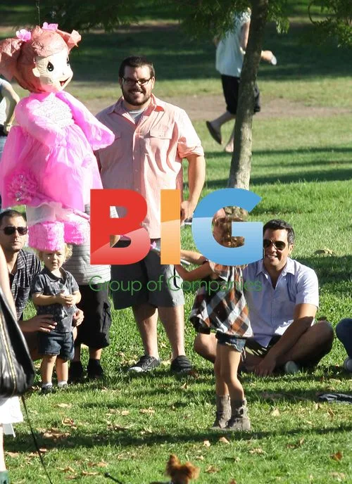 Jessica Alba with family at birthday party