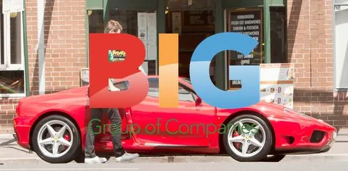 Brian McFadden Leaves Sienna Marina in Red Ferrari