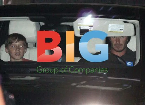 David Beckham and son Brooklyn leave restaurant