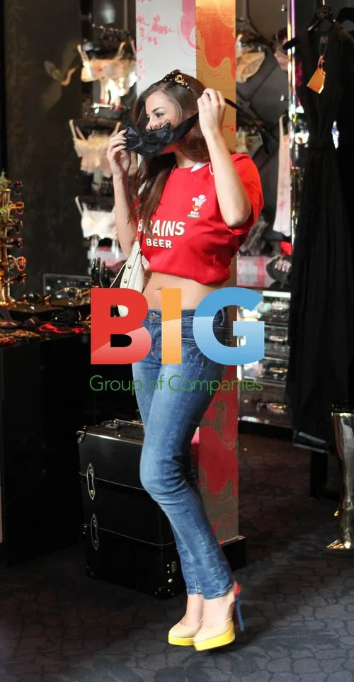 Imogen Thomas Shops for Lingerie, Supports Wales Rugby