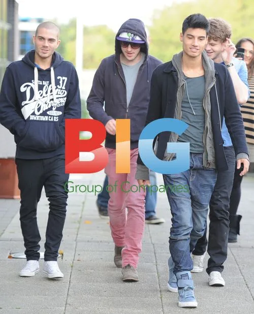 The Wanted Arrive at Radio Studio