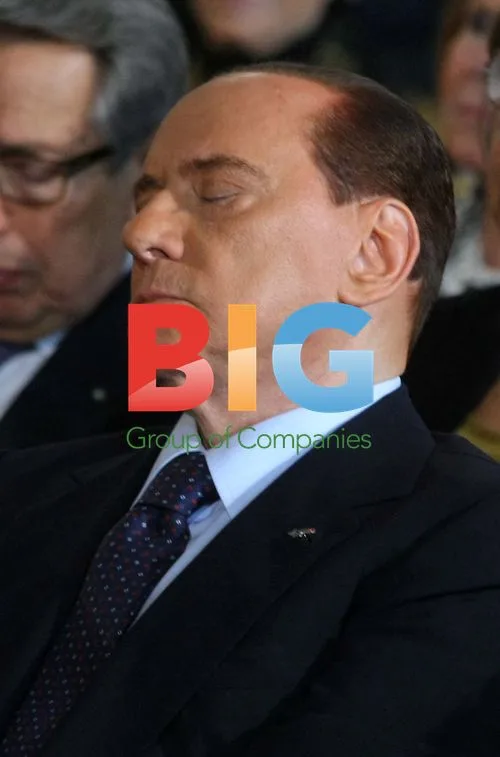 Silvio Berlusconi Sleeping at Ceremony