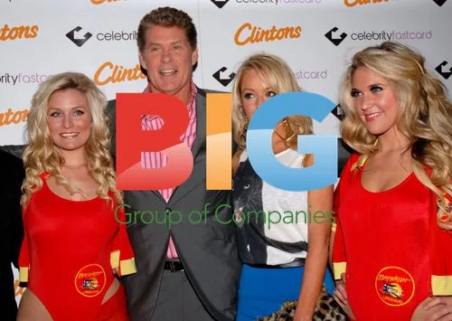 David Hasselhoff and Hayley Roberts at Clinton's Fastcard Launch