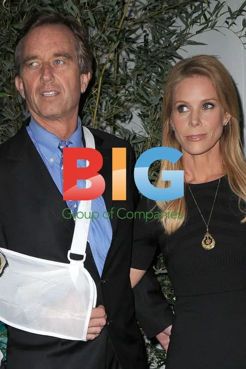 Robert Kennedy Jr and Cheryl Hines at Huffington Post event