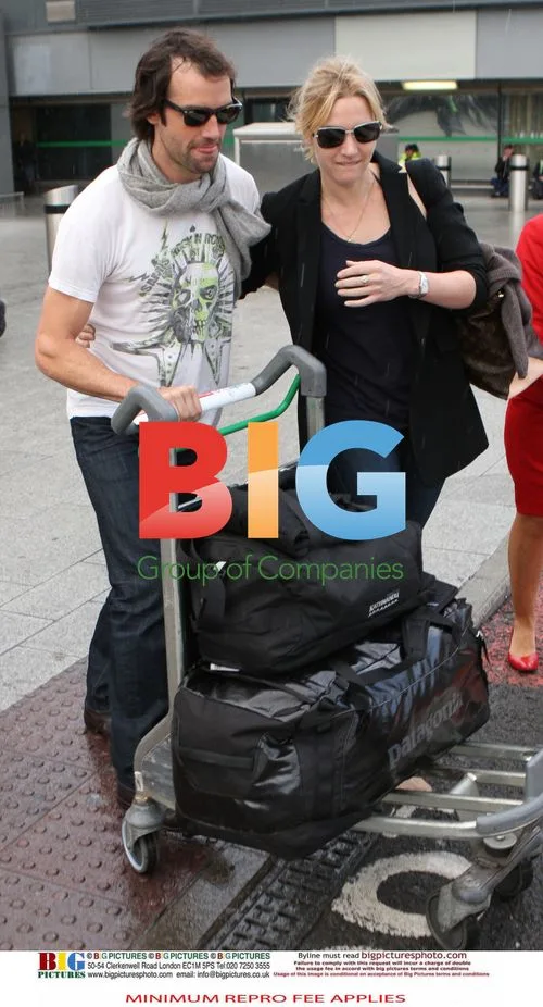 Kate Winslet and Boyfriend at Heathrow Airport