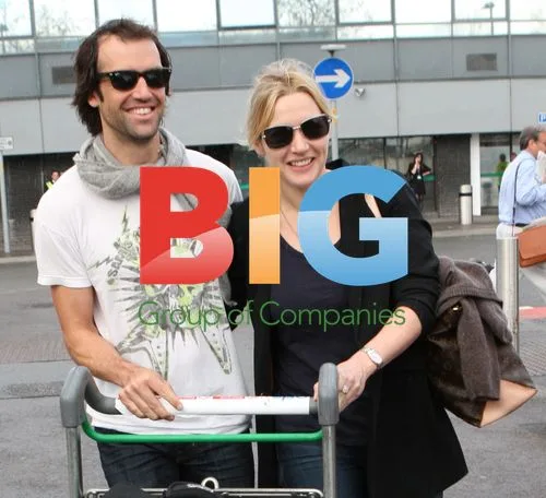 Kate Winslet and Ned Rocknrolla at Heathrow Airport