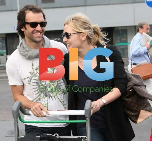 Kate Winslet and Ned Rocknrolla at Heathrow