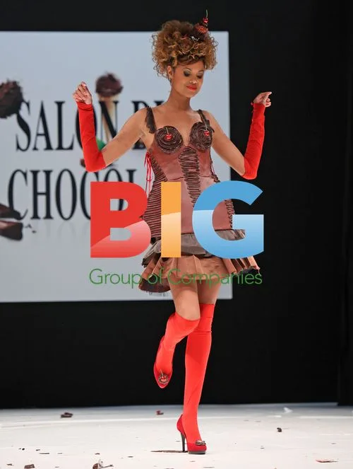 Model in Chocolate Fashion Show in Paris