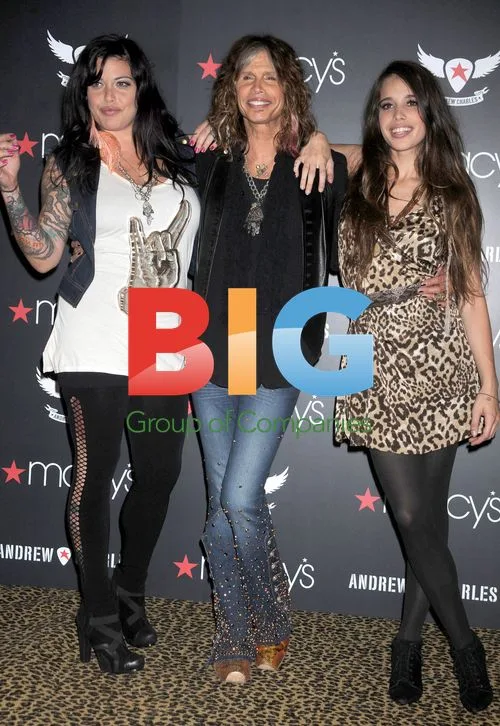 Mia Tyler, Steven Tyler and Chelsea Tallarico at Andrew Charles Fashion Launch