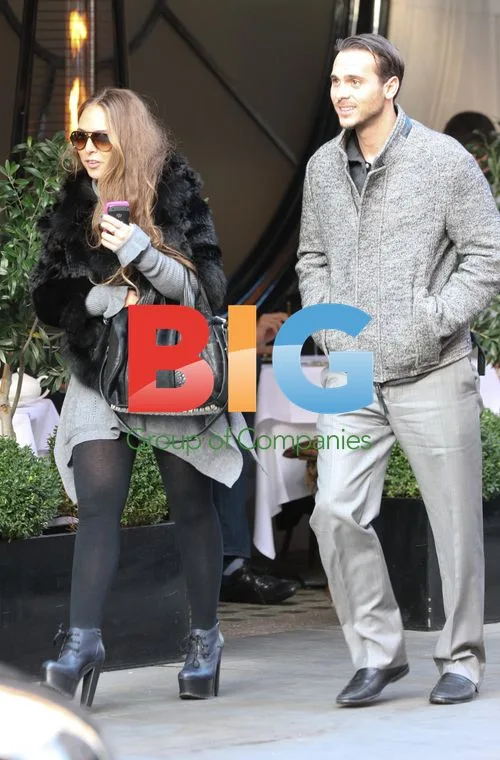Chloe Green with mystery man in London