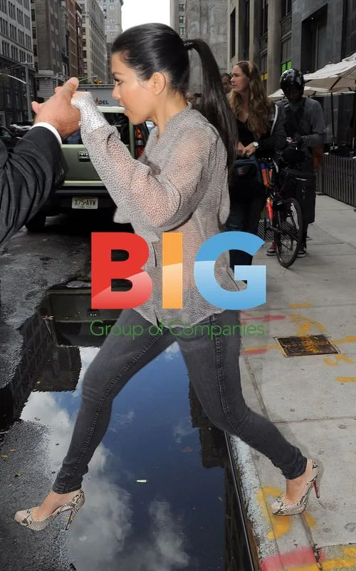 Kim and Kourtney Kardashian leave hotel in NYC