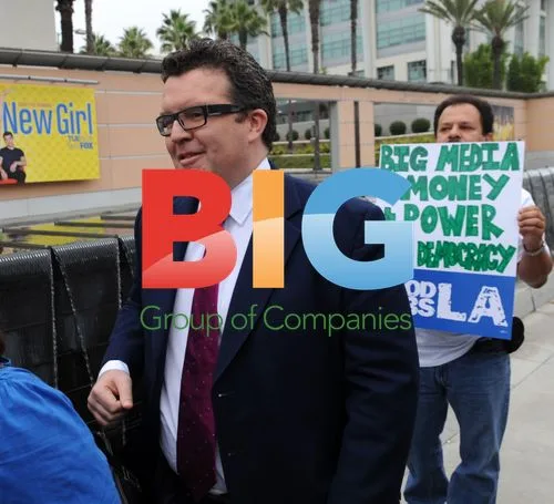 British MP Tom Watson Protest at Fox Studios