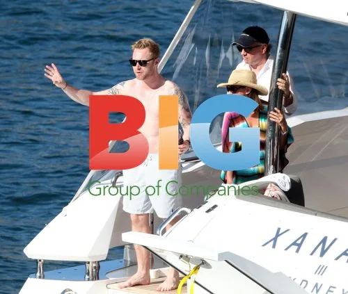 Ronan Keating, Mel B, Stephen Belafonte and Angel on yacht