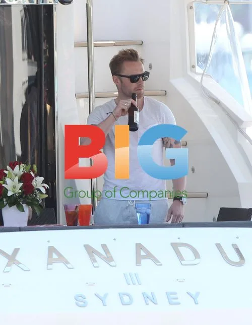 Ronan Keating, Mel B, and family on yacht