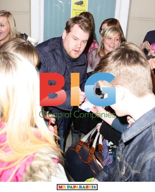 James Corden mobbed by young fans