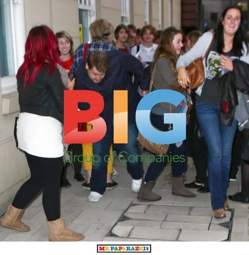 James Corden mobbed by fans in Birmingham