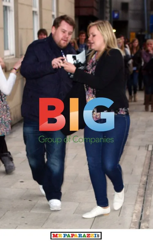 James Corden mobbed by fans in Birmingham
