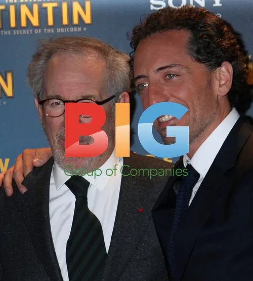 Spielberg and Elmaleh at 'Tintin' Premiere