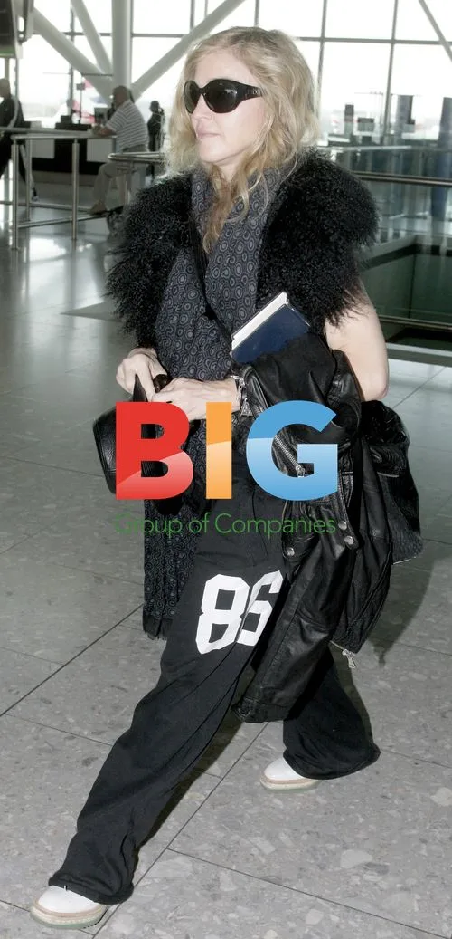 Madonna at Heathrow Airport