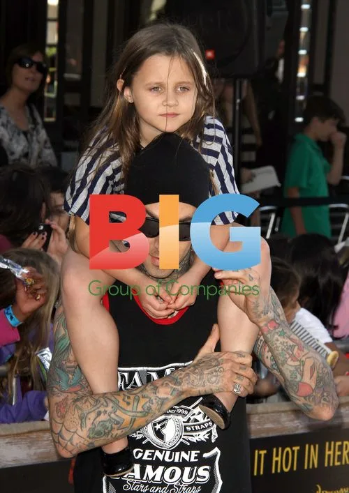 Travis Barker at Puss in Boots Premiere