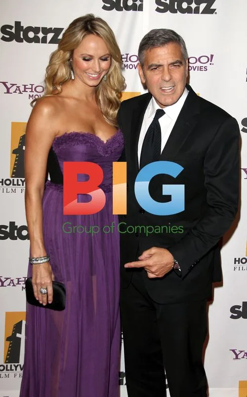 George Clooney and Stacy Keibler at Hollywood Film Awards