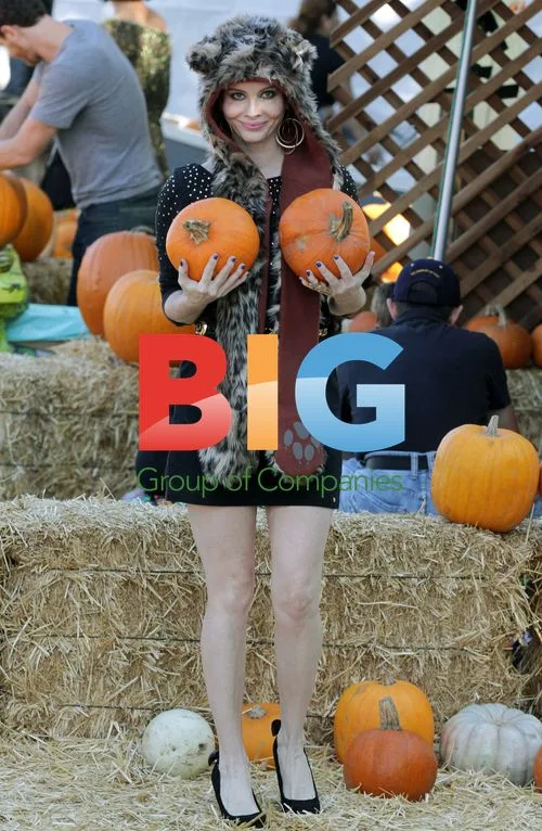 Phoebe Price Poses at Pumpkin Patch
