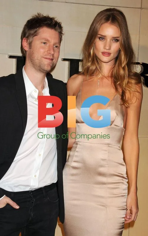 Rosie Huntington-Whiteley and Christopher Bailey at Burberry Body launch