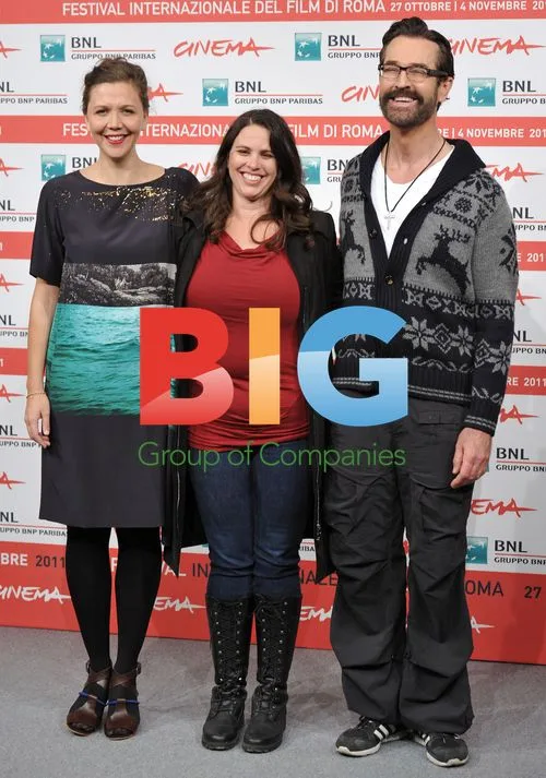 Maggie Gyllenhaal, Tanya Wexler and Rupert Everett at Hysteria photocall