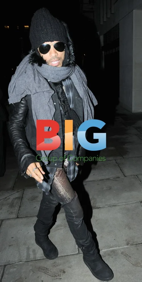 Lenny Kravitz Leaving Hotel in London