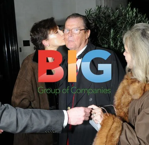 Roger Moore and Family at Scotts, London