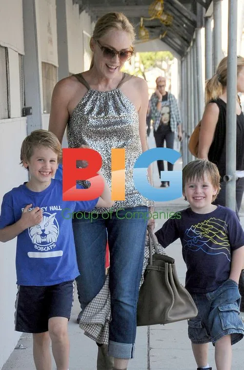 Sharon Stone Out With Sons