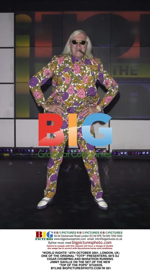 Jimmy Saville on 'Top of the Pops' Set
