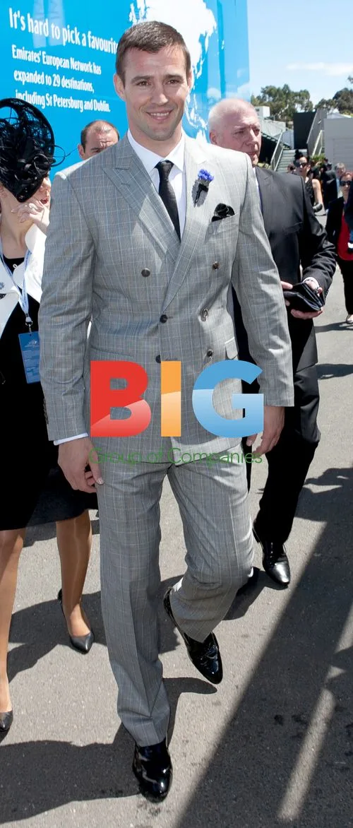 Kris Smith and Dannii Minogue at Derby Day