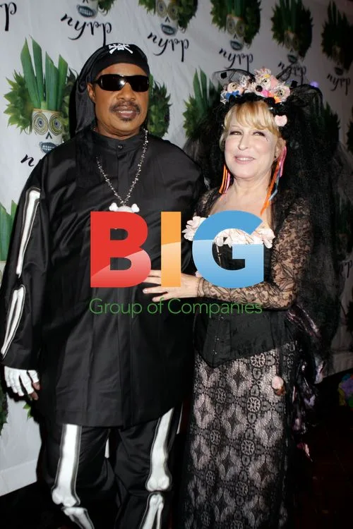 Stevie Wonder and Bette Midler at Hulaween Party