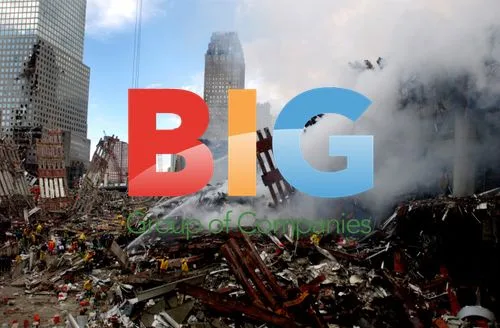Rubble of World Trade Center after 9/11