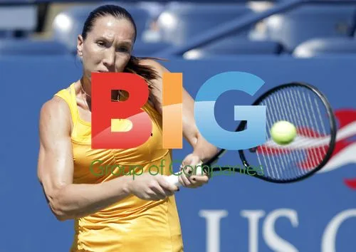 Serbian Tennis Player Hits Backhand at US Open