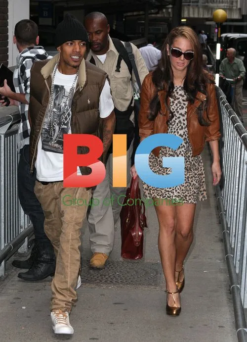 Tulisa and Fazer at Airport