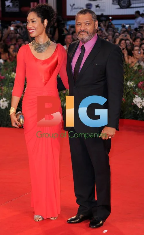 Laurence Fishburne and Gina Torres at Contagion Premiere