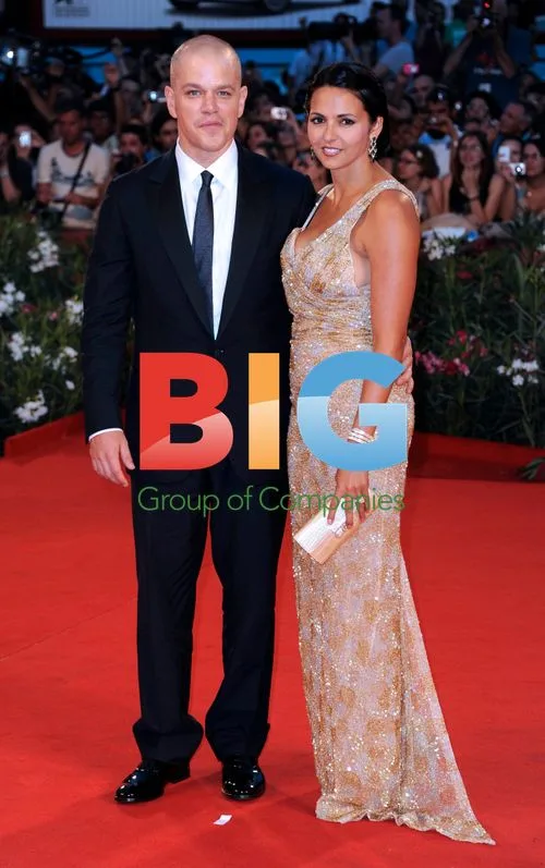 Matt Damon and Luciana Barroso at 'Contagion' Premiere