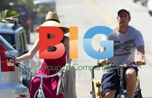 Adam Sandler and Family Bike Ride in Malibu