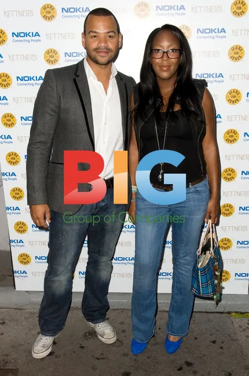 Michael Underwood and Angelica Bell at Jeans for Genes party